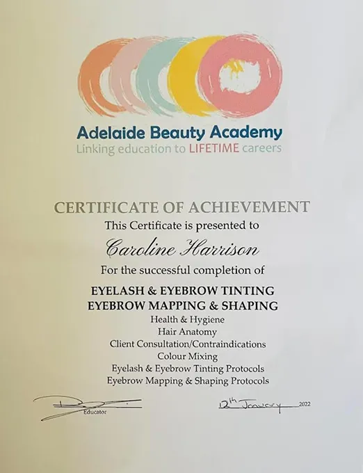 beauty certificate of achievement